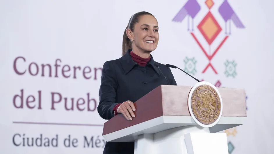 Conferencia mañanera de la presidenta Claudia Sheinbaum hablando sobre la logística del Mundial 2026 y las reuniones internacionales por el T-MEC.
