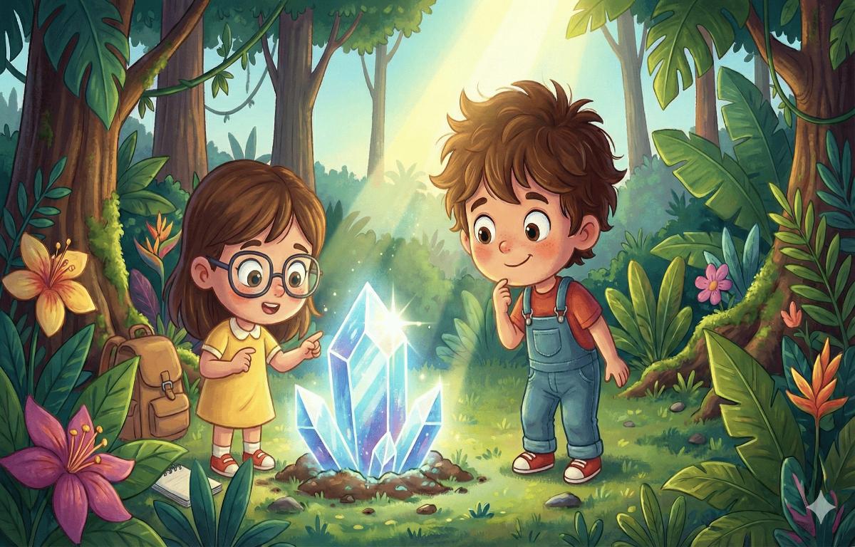 Portada del cuento: El Eco de Cristal