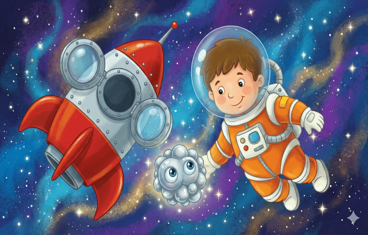 Portada del cuento: El Secreto de la Nebulosa Compartida